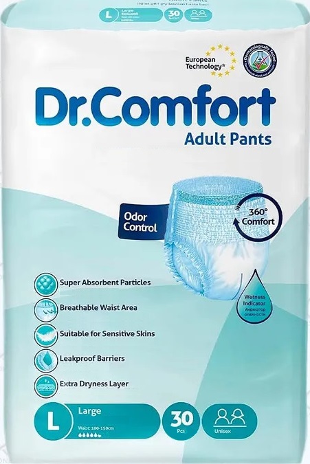 Підгузники труси для дорослих Dr Comfort Large 100-150 см 30 шт